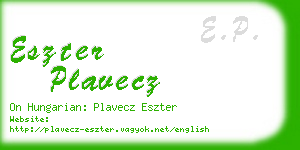 eszter plavecz business card